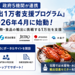 食輸出1万者支援プログラムが始動。水産物・和牛の輸出者はこう使う