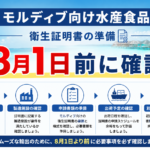モルディブ向け水産食品輸出で確認したい衛生証明書の準備