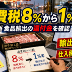 消費税8％から1％へ下がると食品輸出の還付金はどう変わる？