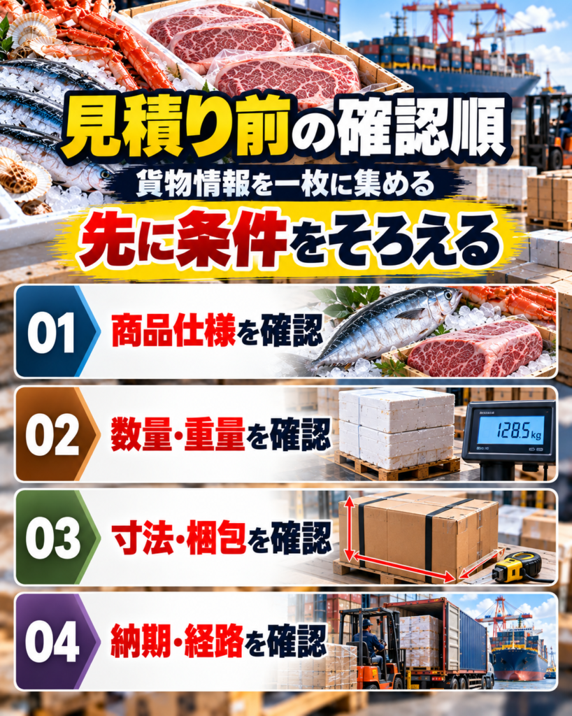 輸出見積りを頼む前にそろえたい貨物情報チェックリスト